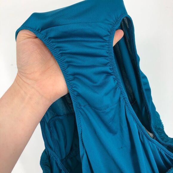 Nike Dri Fit Tempo Running Shorts Womens Medium Blue Polka Dot Lined - Picture 8 of 11